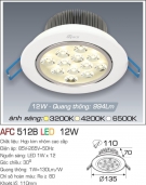 Đèn Mắt Ếch Led Góc Chiếu 30độ 12W AFC 512B Ø110