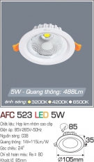 Đèn Led Âm Trần Chiếu Góc 24 độ 5W AFC 523 Ø85