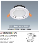 Đèn Downlight Led 9W Đổi Màu AFC 528B Ø100