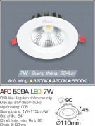 Đèn Led Âm Trần Chiếu Góc 24 độ 7W AFC 529A Ø90