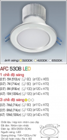 Đèn Downlight Led 9W AFC 530B Ø100