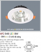 Đèn LED Âm Trần Góc Chiếu 45 độ 1 Màu 9W AFC 548 Φ90