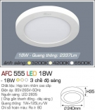 Đèn Áp Trần LED 18W AFC 555T Ø240