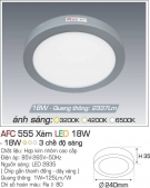 Đèn Áp Trần LED 18W AFC 555X Ø240