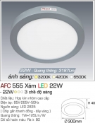 Đèn Áp Trần LED 22W AFC 555X Ø300