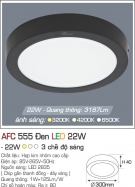 Đèn Áp Trần LED 22W AFC 555D Ø300