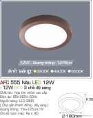 Đèn Áp Trần LED Đổi Màu 12W AFC 555N Ø180