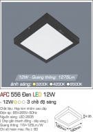 Đèn Áp Trần LED 12W AFC 556D 180x180