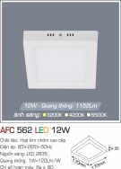 Đèn Led Vuông gắn Nổi 12W AFC 562 170x170