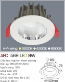 Đèn Downlight LED 9W AFC 569 Ø90