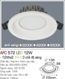 Đèn Downlight LED 12W AFC 572 Ø135