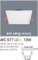 Đèn Led Âm Trần Vuông 13W AFC 577 125x125