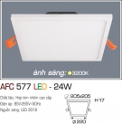 Đèn Led Âm Trần Vuông 24W AFC 577 205x205