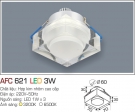 Đèn LED Âm Trần Gắn Tủ 3W AFC 621 Ø60