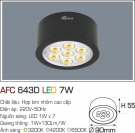 Đèn Lon LED Gắn Nổi 7W AFC 643D Ø90