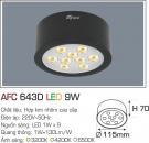 Đèn Lon LED Gắn Nổi 9W AFC 643D Ø115 