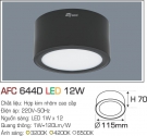 Đèn Lon LED Gắn Nổi 12W AFC 644D Ø115