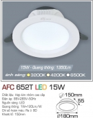 Đèn Downlight LED 15W AFC 652T Ø150