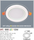 Đèn LED Âm Trần 12W AFC 666 Ø120