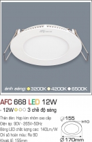 Đèn LED âm trần 12W 3 màu Anfaco Lighting