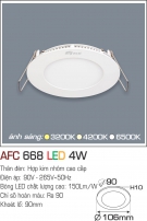 Đèn LED Âm Trần Siêu Mỏng 1 Màu 4W AFC 668 Ø90