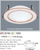 Đèn LED Âm Trần 1 Màu 12W AFC 674V Ø114