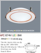 Đèn LED Âm Trần 3 Màu 9W AFC 674V Ø90