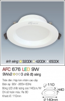 Đèn LED Âm Trần Thạch Cao 1 Màu 9W AFC 676 Ø110