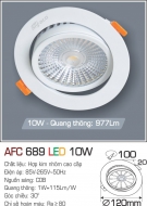 Đèn Led Âm Trần Chỉnh Hướng 30 độ 10W AFC 689 Ø100