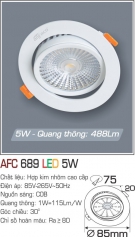 Đèn Led Âm Trần Chỉnh Hướng 30 độ 5W AFC 689 Ø75