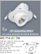 Đèn LED Âm Trần Chỉnh Hướng 7W AFC 714 Ø90