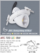 Đèn Led Âm Trần Chỉnh Hướng Chiếu 24độ 9W AFC 723 Ø100