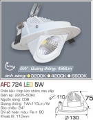 Đèn Led Âm Trần Chiếu Rọi 24độ 5W AFC 724