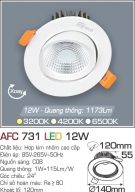 Đèn Mắt Ếch LED 12W AFC 731 Ø120