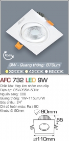 Đèn Mắt Ếch LED 9W AFC 732 Ø90