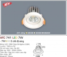 Đèn LED Âm Trần Góc Chiếu 60 độ 1 Màu 7W AFC 741 Φ75
