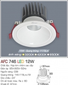 Đèn Led Âm Trần Chiếu Điểm 24độ 12W AFC 746 Φ97