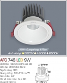 Đèn Led Âm Trần Chiếu Điểm 24độ 9W AFC 746 Φ97