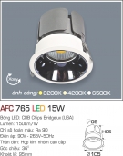 Đèn LED Âm Trần Góc Chiếu 36 độ 1 Màu 15W AFC 765 Φ95