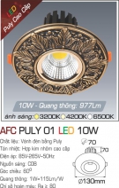 Đèn LED Âm Trần Cổ Điển 10W AFC Puly 01 Ø70