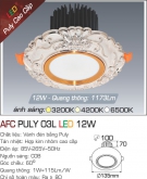 Đèn LED Âm Trần Cổ Điển 12W AFC Puly 03L Ø100