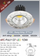 Đèn LED Âm Trần AFC Puly 07 10W Ø70