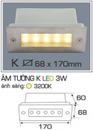 Đèn Âm Bậc Cầu Thang AFC LED 3W Mẫu K