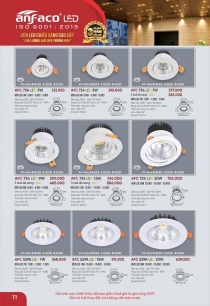 Đèn LED downlight âm trần anfaco - Bóng đèn trang trí trần nhà