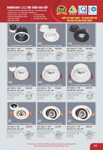 Bóng đèn trang trí trần nhà hiện đại 3 - Đèn LED âm trần Anfaco Lighting