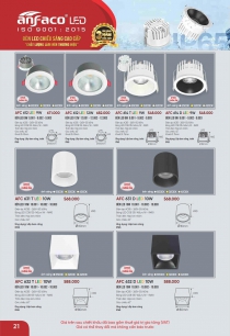 Bóng đèn trang trí trần nhà hiện đại 2 - Đèn LED âm trần Anfaco Lighting