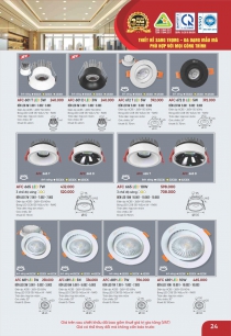 Bóng đèn trang trí trần nhà hiện đại 1 - Đèn LED âm trần bảo hành 3 năm