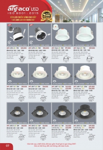 Bóng đèn trang trí trần nhà - Đèn LED downlight âm trần anfaco