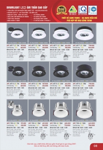 Bóng đèn trang trí trần nhà - Đèn LED downlight âm trần anfaco