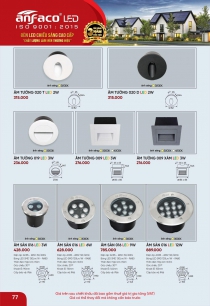 Đèn âm sàn trong nhà và ngoài trời anfaco